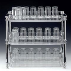 Zicco Polycarbonate Tray Cup Holder Stand, 53x33x46 cm - Zicco