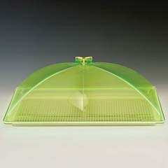 Zicco Polycarbonate Tray Storage Box, Acrylic Lid, 35x55 cm, Green - Zicco