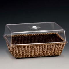Zicco Rattan Basket Dome, Polycarbonate Lid, 34.5x24x17 cm - Zicco
