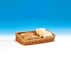 Zicco Rectangular Bread Basket, Inclined, Plastic, 30x45x9-5cm, Dark Color - Zicco