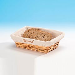 Zicco Rectangular Bread Basket, Lined, 23x17x7 cm - Zicco