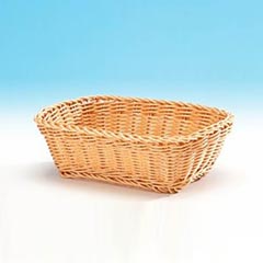 Zicco Rectangular Bread Basket, Plastic, 23x19x8 cm, Light Color - Zicco