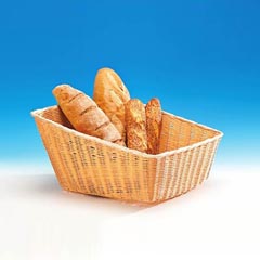 Zicco Rectangular Bread Basket, Plastic, Inclined, 46x40x25 cm, Light Color - Zicco