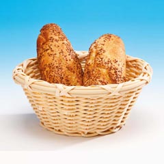 Zicco Round Bread Basket, Plastic, 20x9 cm, Light Color - Zicco