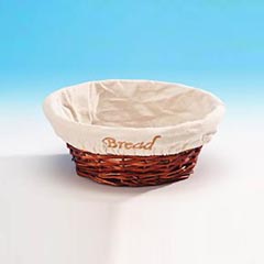 Zicco Round Bread Basket, With Cloth, 24x8 cm - Zicco
