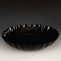 Zicco Round Display Bowl, Polycarbonate, 36x7 cm, Black - Zicco