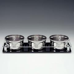 Zicco Sauce & Jam Stand, Steel Bowled, Polycarbonate Lid, Set of 3 - Zicco