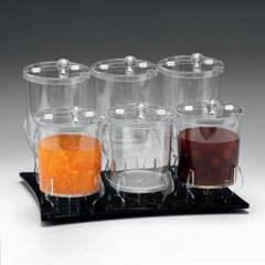 Zicco Squeeze Bottle Jam Stand, Set of 6, Polycarbonate, 24x35x21 cm - Zicco