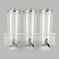 Zicco Stand Corn Flakes Dispenser, Set of 3, White, 40x15x34 cm - Zicco