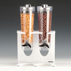 Zicco Standlı Corn Flakes Dispenser, 2 pieces, 28x17x44 cm, White - Zicco