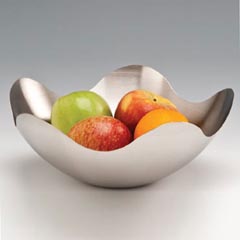 Zicco Steel Fruit Bowl, Steel, 25x10 cm - Zicco