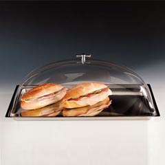 Zicco Steel Tray Preservation Box, Acrylic Rectangular Lid, 50x36 cm (ZCP.069.D+ZCP.153.K) - Zicco