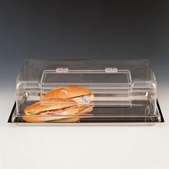 Zicco Steel Tray Preservation Container, with Acrylic Lid, 56x36x16 cm - Zicco