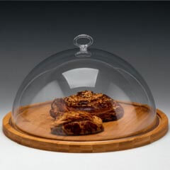 Zicco Wooden Base Dome, Polycarbonate Lid, 36x19 cm - Zicco