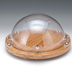 Zicco Wooden Base Storage Container, Polycarbonate Rolltop Lid, Steel Handle, 38 cm - Zicco