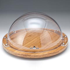 Zicco Wooden Base Storage Container, Polycarbonate Rolltop Lid, Steel Handles, 46 cm - Zicco