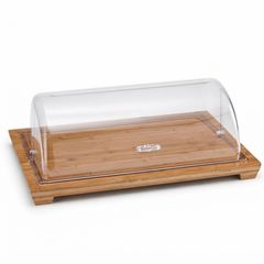 Zicco Wooden Base Storage Container with Polycarbonate Rolltop Lid, 59x39 cm - Zicco 