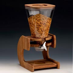 Zicco Wooden Stand Corn Flakes Dispenser, 5.5 lt, 25x30x48 cm - Zicco