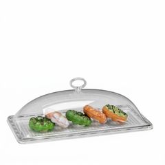 Zicco ZCP-830 Akrilik Kapaklı Polikarbon Tepsili Teşhir Fanus, 17,5x32,5x11 cm - Zicco